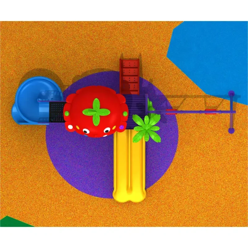 GLO-002 Outdoor Playground with Slides and Swings Colorful playground with slides and swings – GLO-002 by Garden Links Company