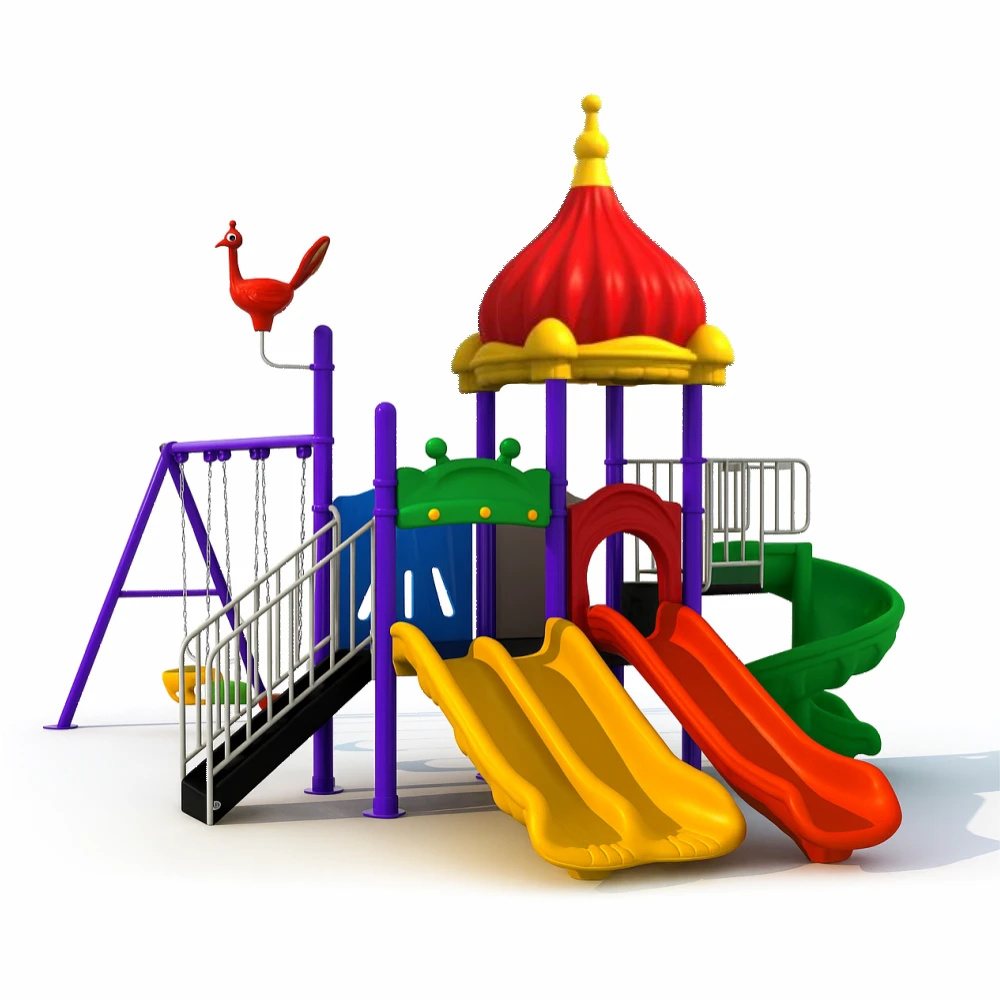 Children’s GLO-012 Playground with multiple slides and swing by Garden Links Saudi Arabia – safe and colorful outdoor playset