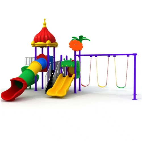 GLO-016 Playground with Multiple Slides and Swings – Garden Links Company GLO-016 Playground with Multiple Slides and Swings for Schools and Parks in Saudi Arabia