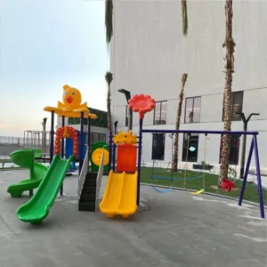 GLO-017 Playground with Multiple Slides and Swings for Parks and Schools in Saudi Arabia