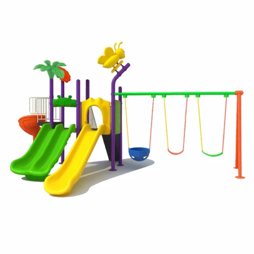 Kids Playground Playset GLO-006 with Three Slides and Swings by Garden Links Saudi Arabia – Safe Outdoor Play Equipment