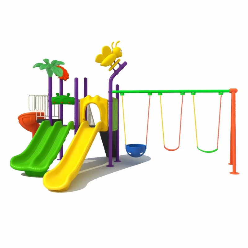 Kids Playground Playset GLO-006 with Three Slides and Swings by Garden Links Saudi Arabia – Safe Outdoor Play Equipment