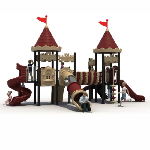 Garden Links castle playset GLO-082 Large castle-style outdoor playset GLO-082 with multiple slides