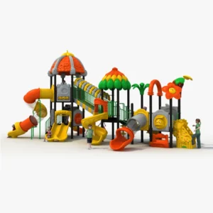 Large outdoor mega playset GLO-119 with slides and tunnels