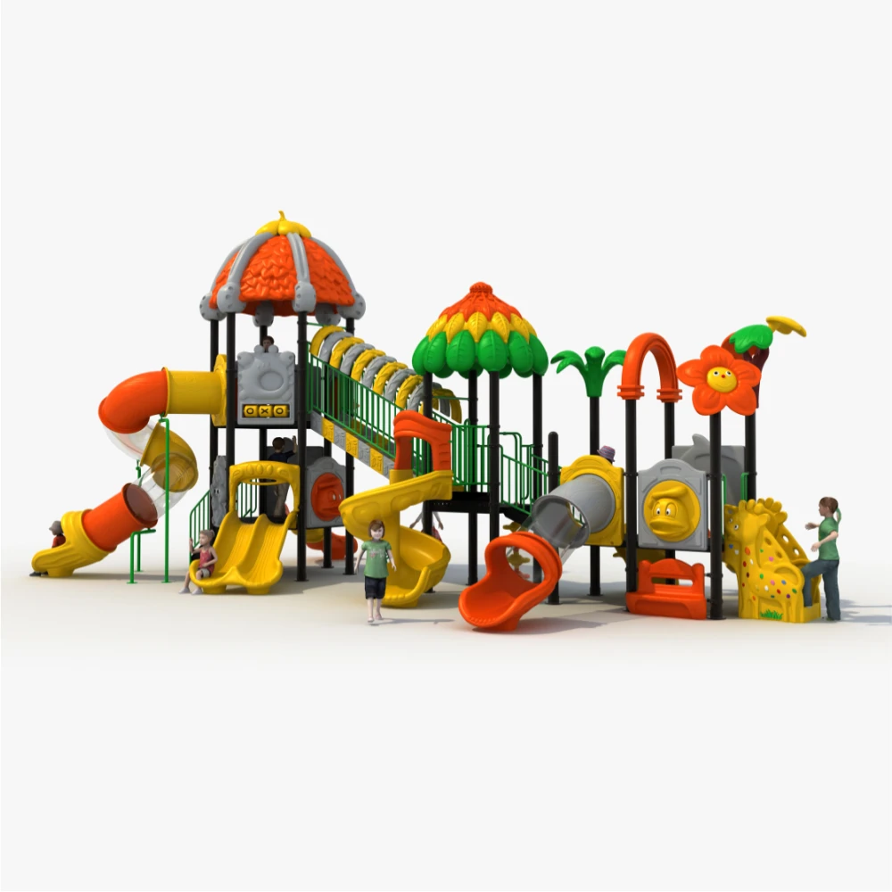 Large outdoor mega playset GLO-119 with slides and tunnels