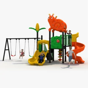 Outdoor bug-themed playset GLO-154 with slides and swings