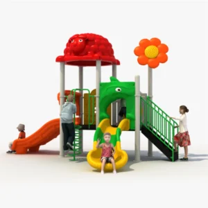 Compact sheep-themed playset GLO-158 with slides and ladder
