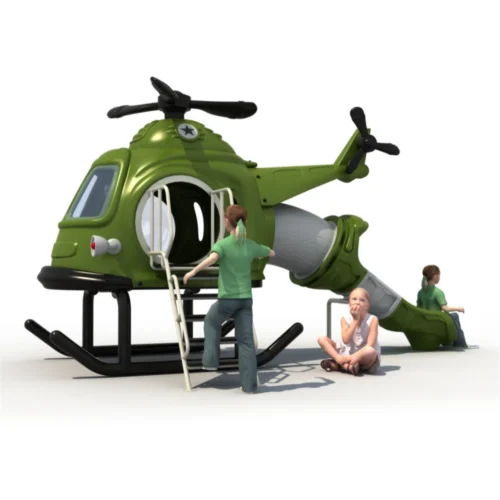 GLO-238 helicopter-themed playground with slide