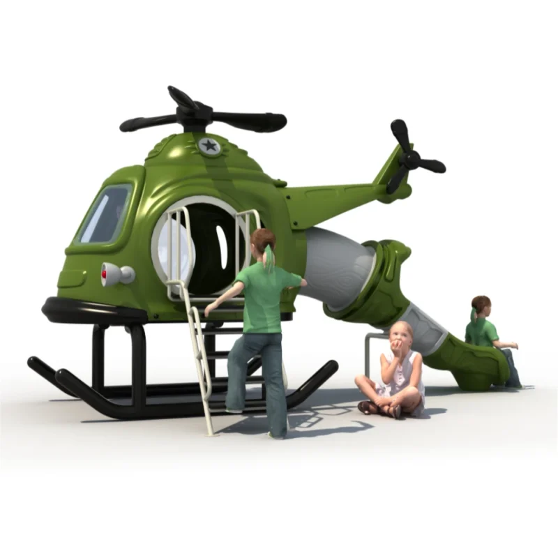 GLO-238 helicopter-themed playground with slide