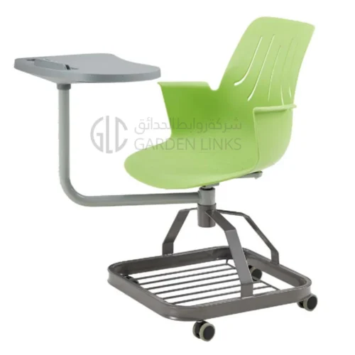 GLSF-052 student chair with writing tablet and wheels by Garden Links Company