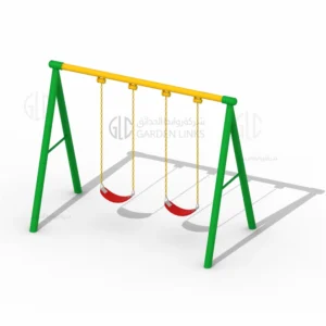 Double Swing Set for Outdoor Playgrounds – Garden Links Outdoor double swing with two seats for playgrounds by Garden Links