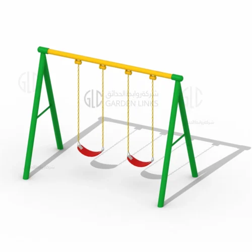 Outdoor double swing with two seats for playgrounds by Garden Links