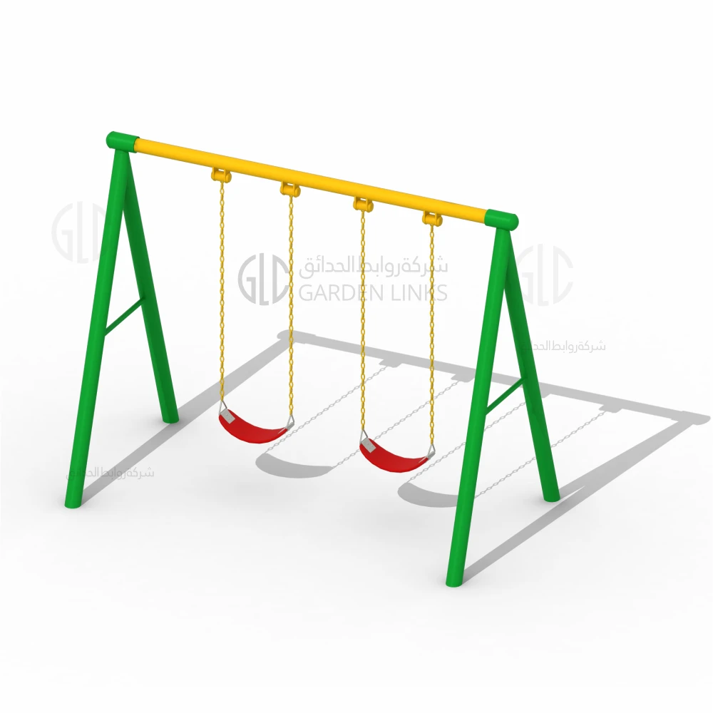 Outdoor double swing with two seats for playgrounds by Garden Links
