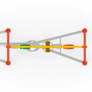 GLSW-003 three-seat swing set with LLDPE seats and galvanized steel frame