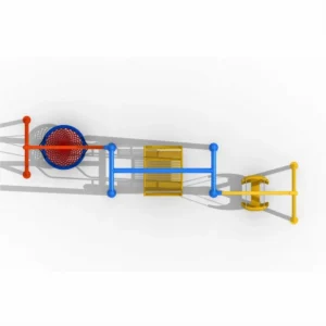 Commercial outdoor playground swing set featuring a toddler swing, accessible swing, and basket nest swing for parks, schools, and inclusive play areas.