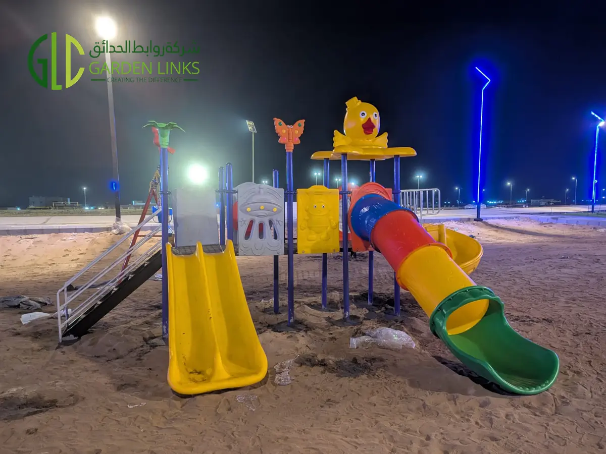 Outdoor Park Playground Installation in Jeddah