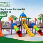 Playground equipment companies in Saudi Arabia supplying commercial play structures with slides and towers for modern residential projects