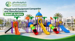 Playground equipment companies in Saudi Arabia supplying commercial play structures with slides and towers for modern residential projects