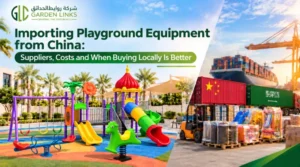Importing playground equipment from China – colorful outdoor playground vs shipping containers from China to Saudi Arabia